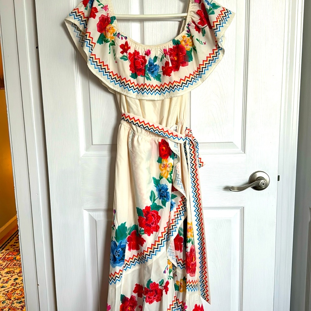 Floral dress with slit